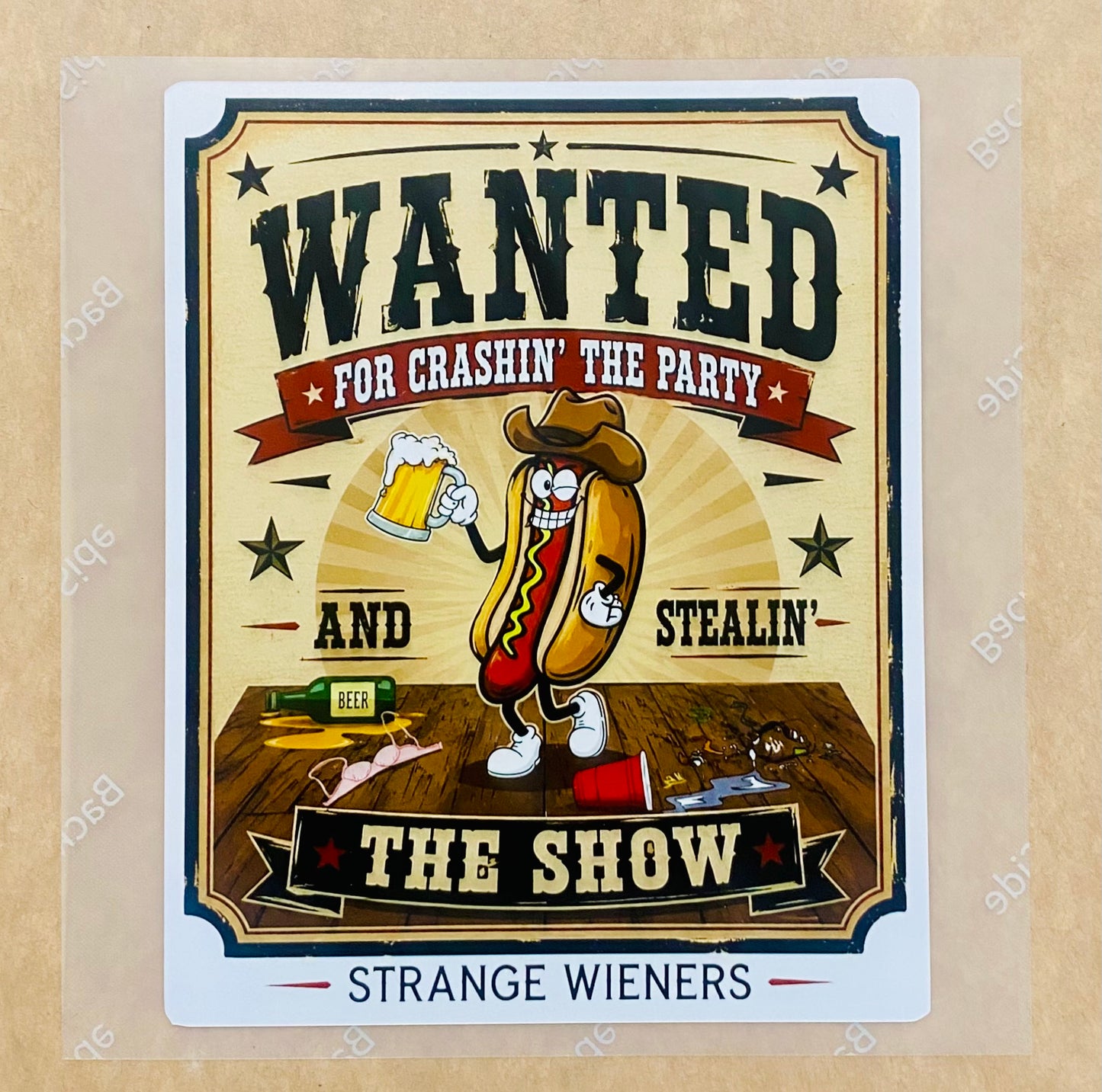 Wanted Wiener Sticker